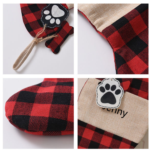 Custom Name Bone Christmas Ornament - handmade