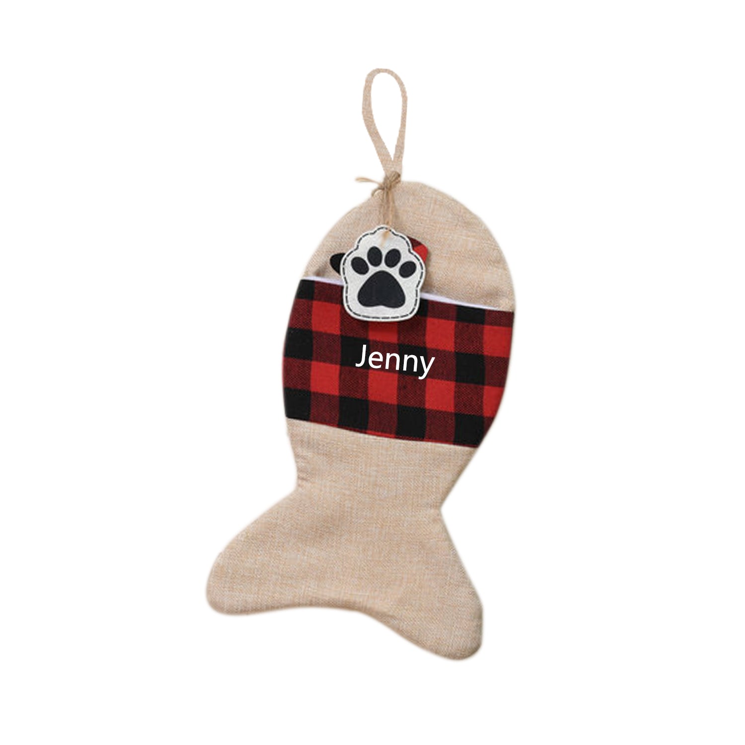 Custom Name Bone Christmas Ornament - handmade