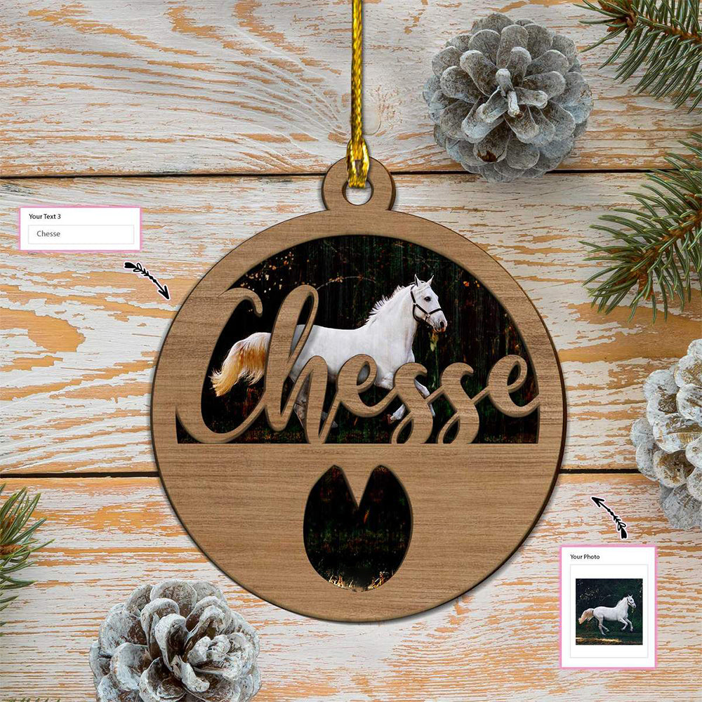 Personalised Wooden Photo Christmas Ornament - handmade