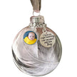 Custom Photo Feather Bottle Ornament - handmade