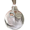 Custom Photo Feather Bottle Ornament - handmade