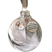Custom Photo Feather Bottle Ornament - handmade
