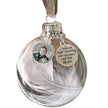 Custom Photo Feather Bottle Ornament - handmade