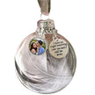 Custom Photo Feather Bottle Ornament - handmade