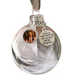 Custom Photo Feather Bottle Ornament - handmade