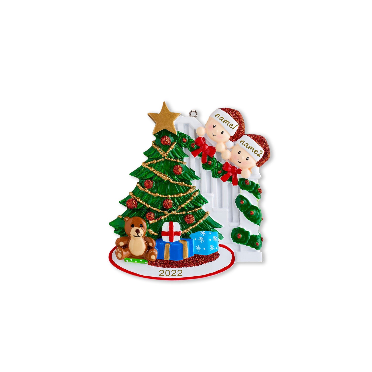 Custom Name Christmas Ornament - handmade