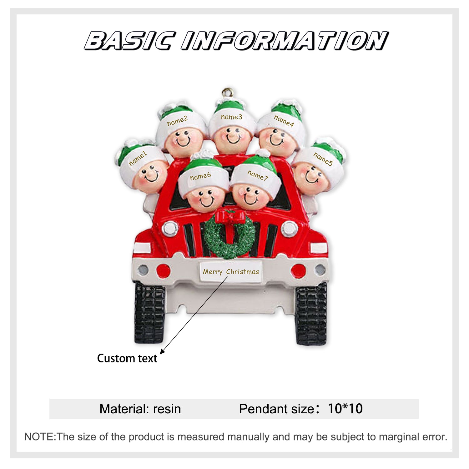 Custom Christmas Santa Claus Ornament - handmade