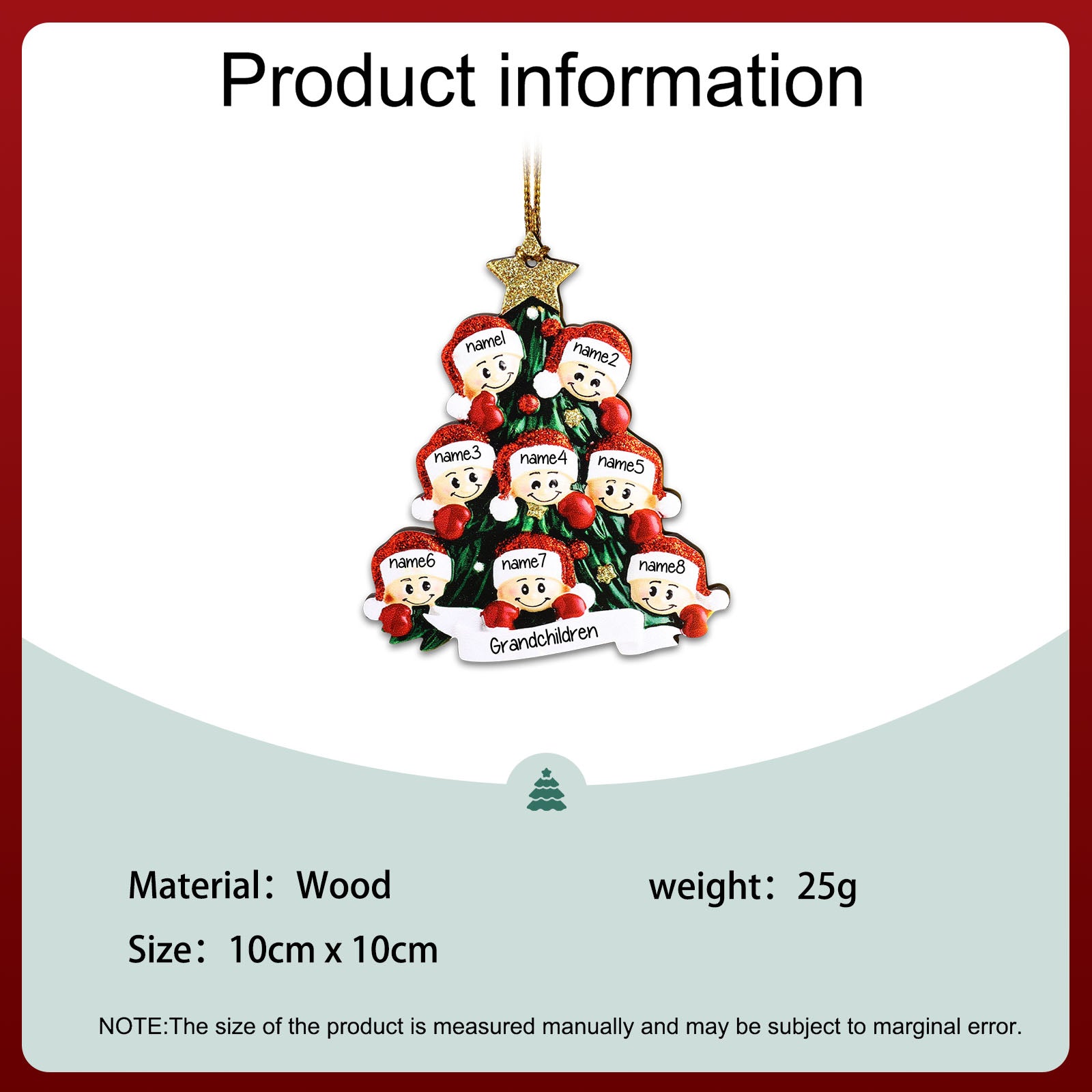 Christmas Decoration Custom Christmas Tree Ornament - handmade