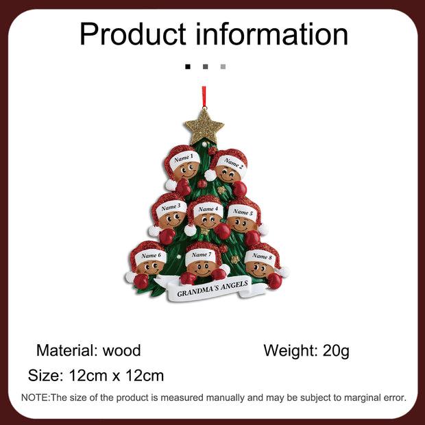 Custom Name Christmas Tree Ornament - handmade