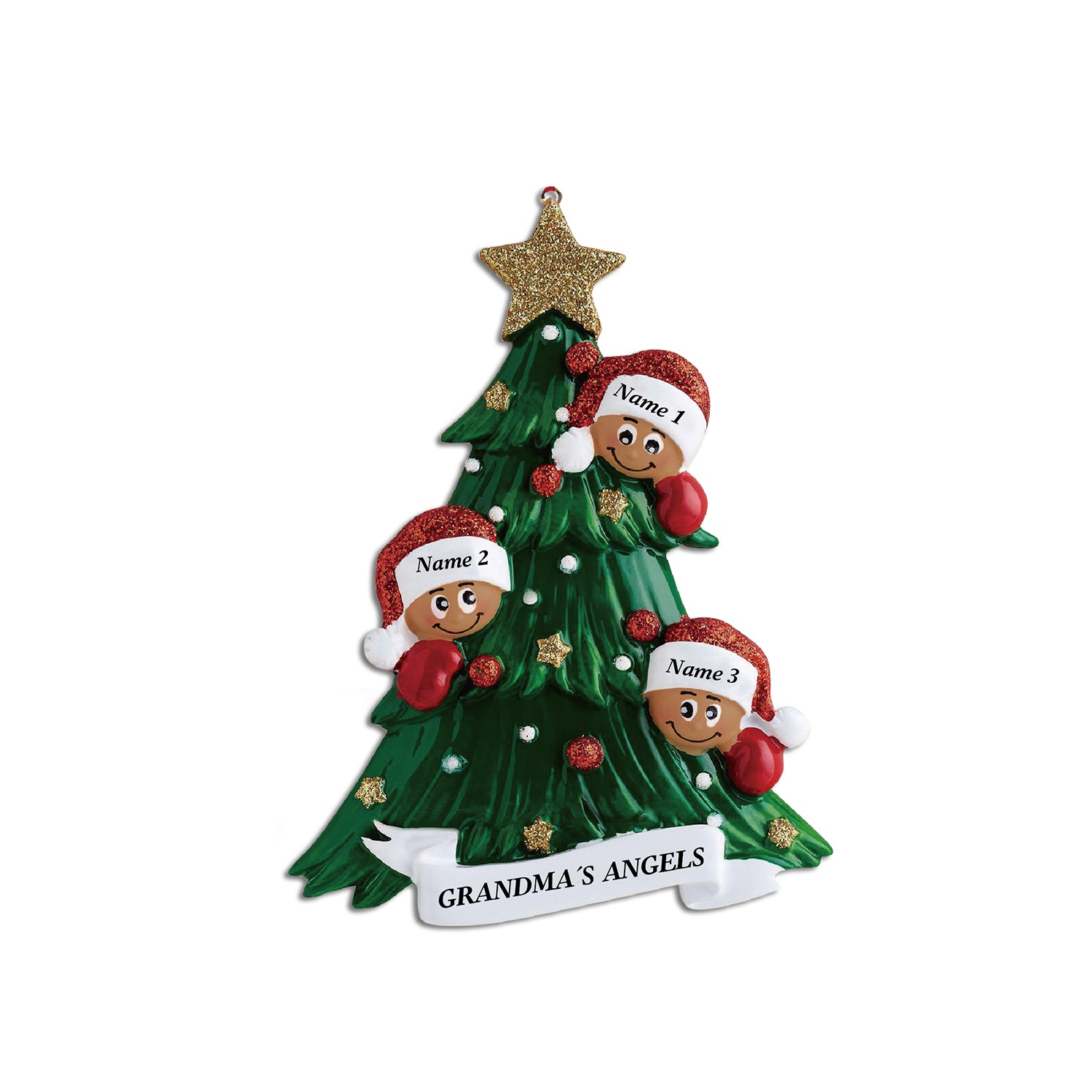 Custom Name Christmas Tree Ornament - handmade