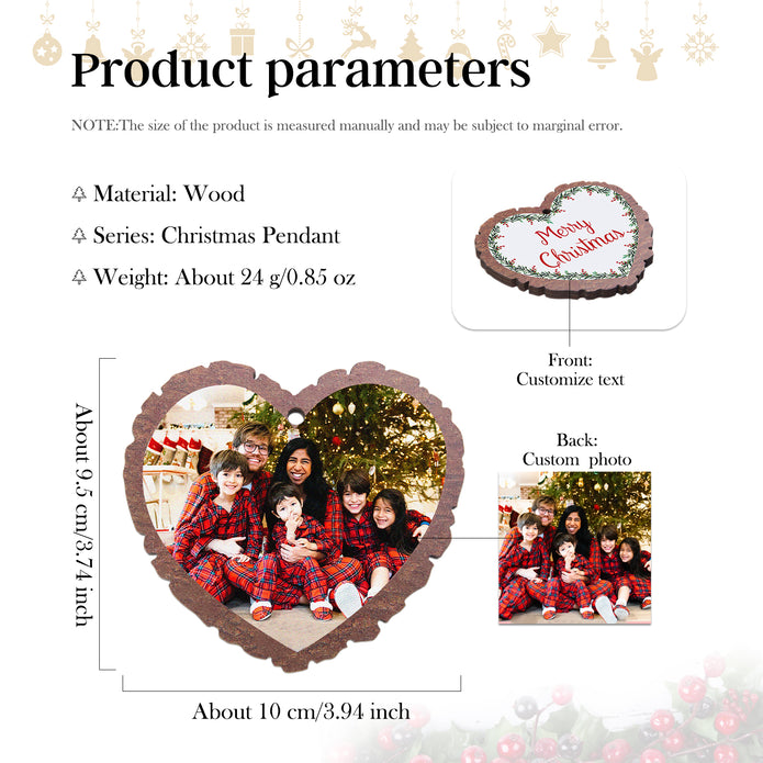 Christmas Decoration Custom Photo Ornament - handmade