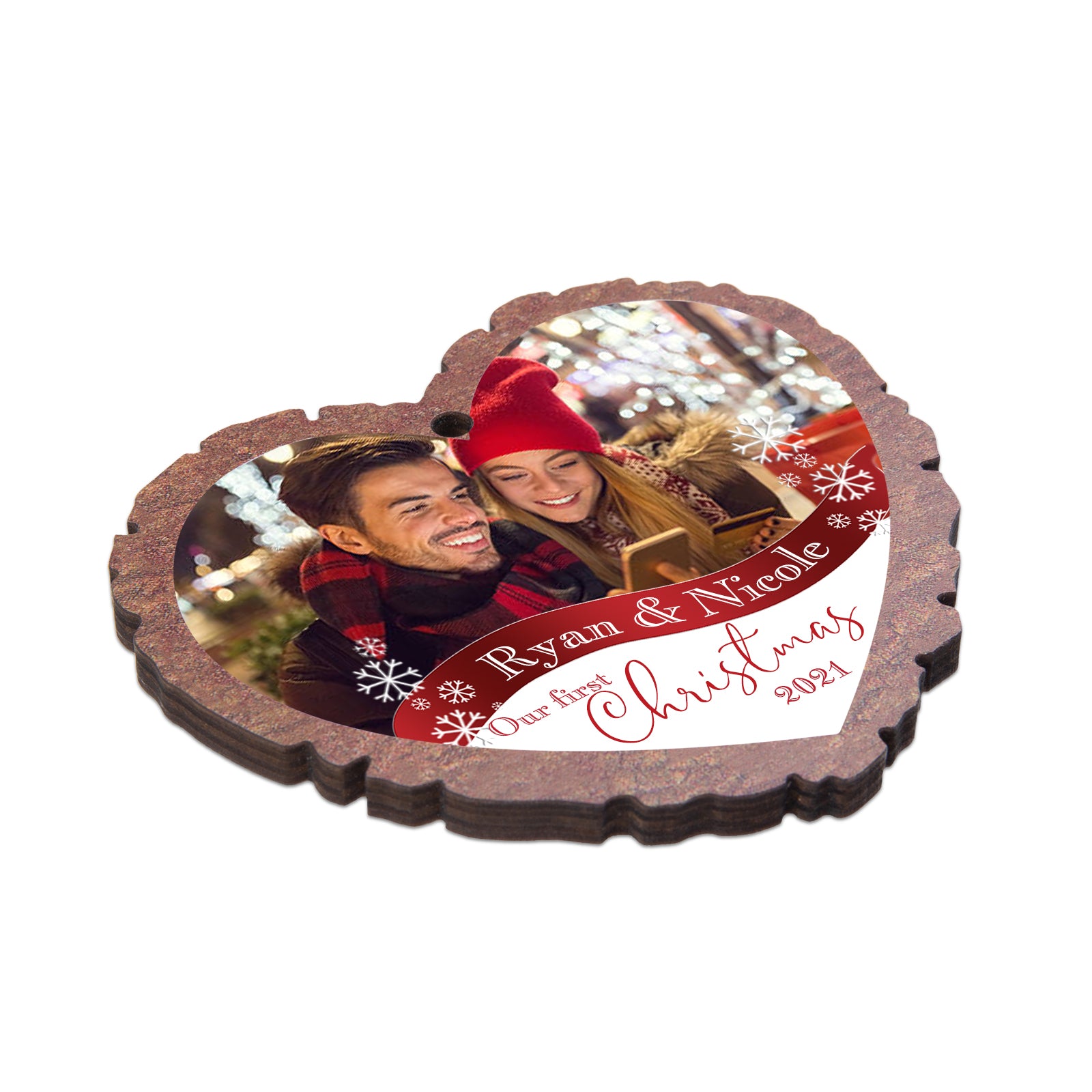 Christmas Decoration Custom Name Ornament - handmade