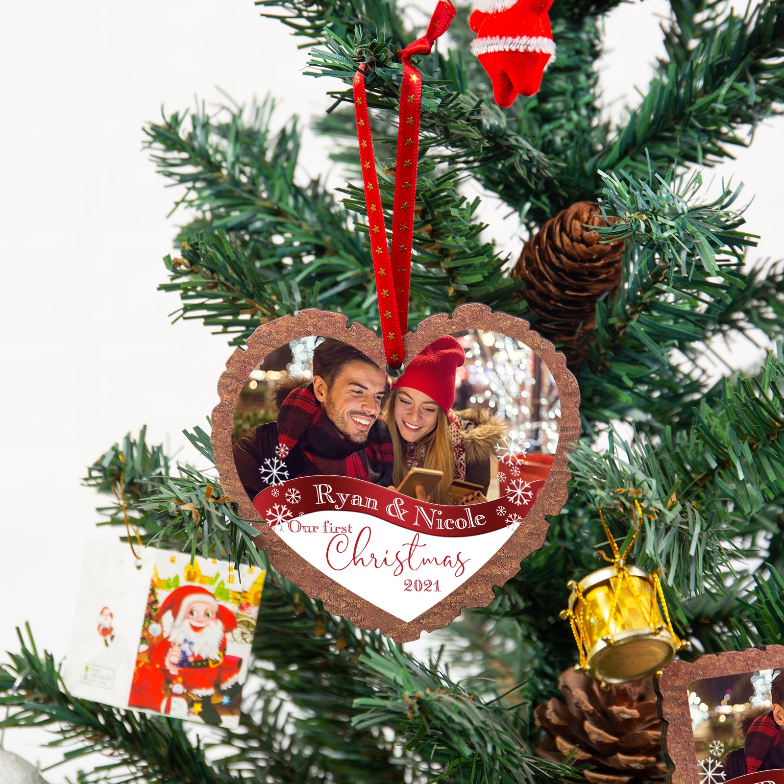 Christmas Decoration Custom Name Ornament - handmade