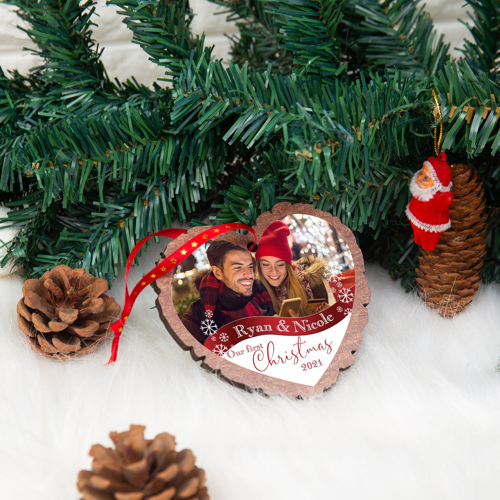 Christmas Decoration Custom Name Ornament - handmade