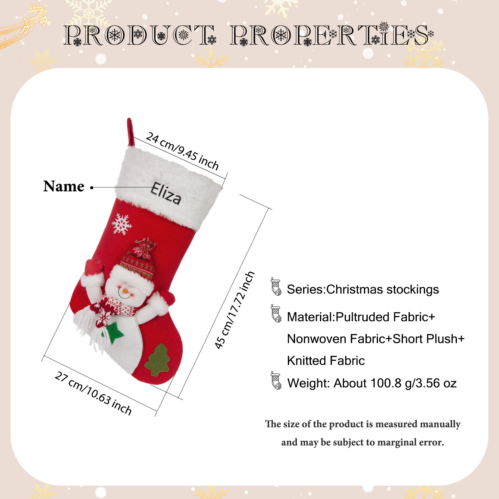 Custom Name Christmas stockings - handmade