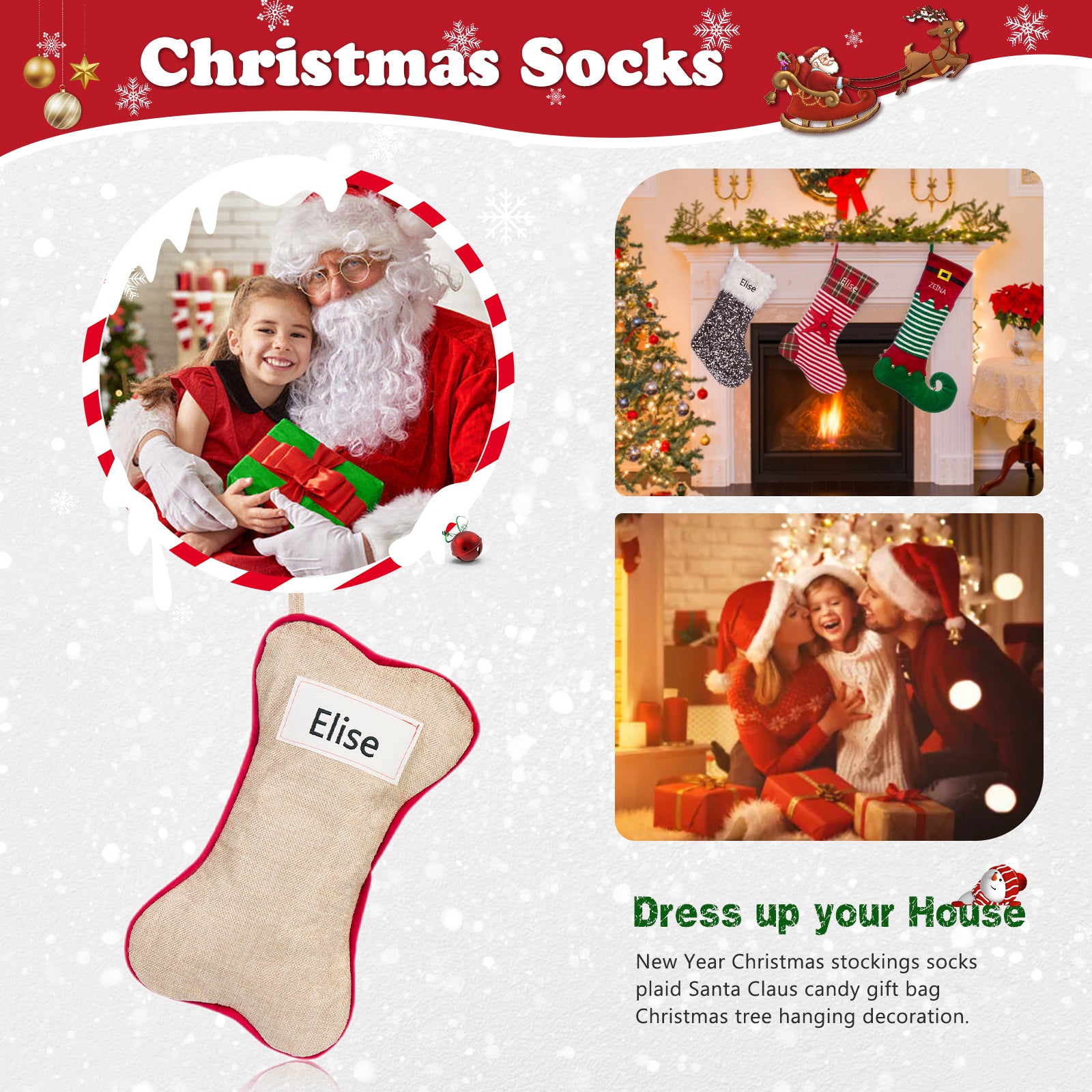 Custom Christmas stockings - handmade
