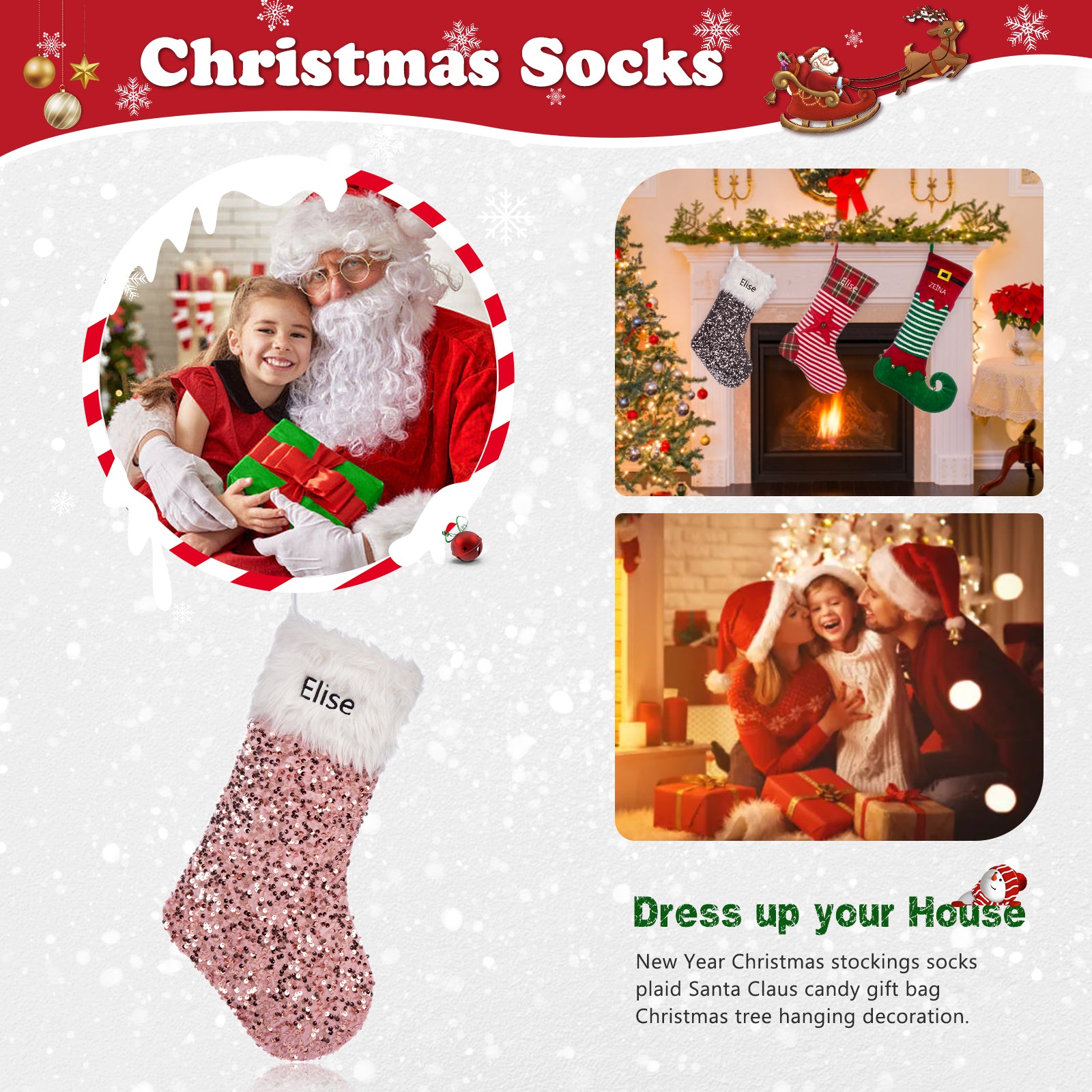 Custom Christmas stockings - handmade