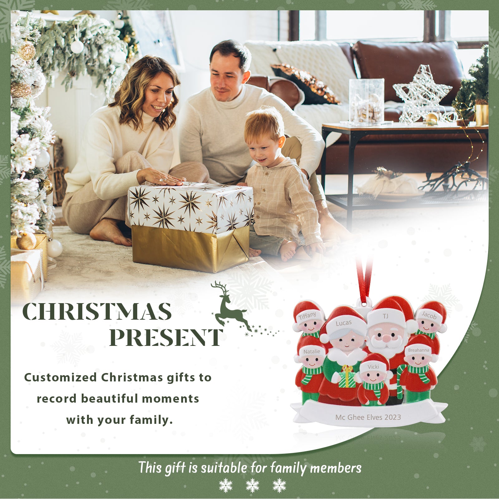 Personalised Christmas Pendants - handmade