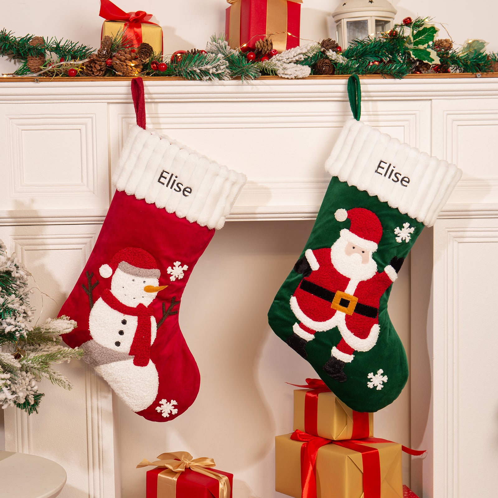 Custom Name Christmas Stockings - handmade