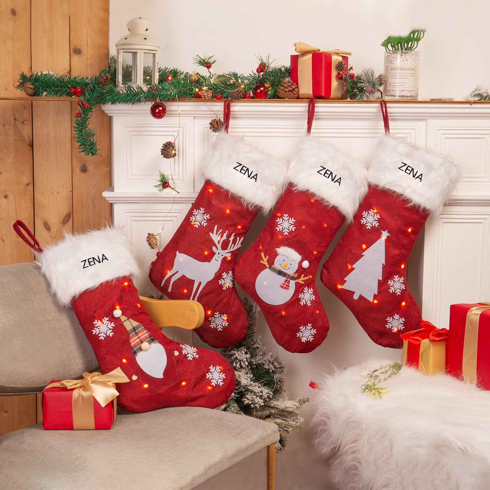 Custom Name Christmas Stockings - handmade