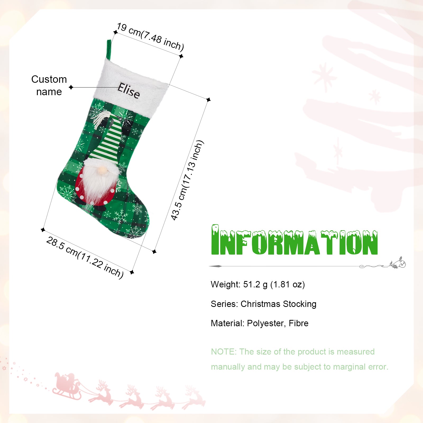 Custom Name Christmas Stockings - handmade