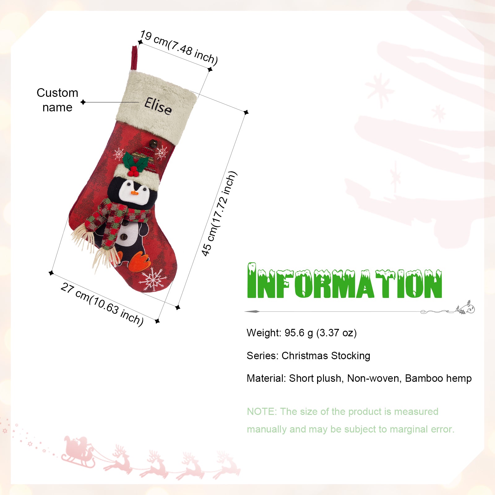Personalised Christmas Stockings - handmade