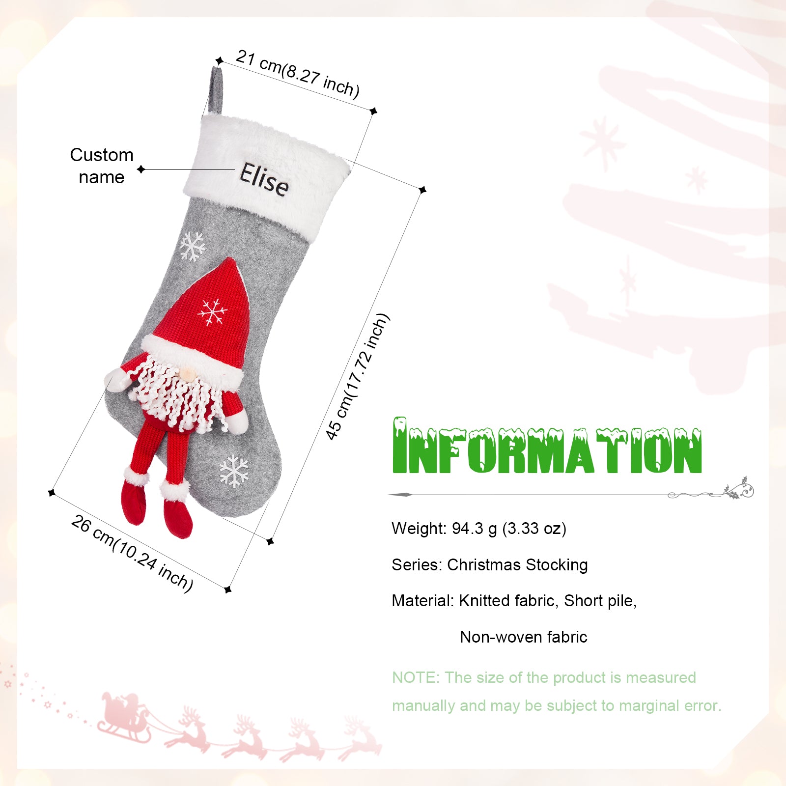 Custom Christmas Name Stockings - handmade