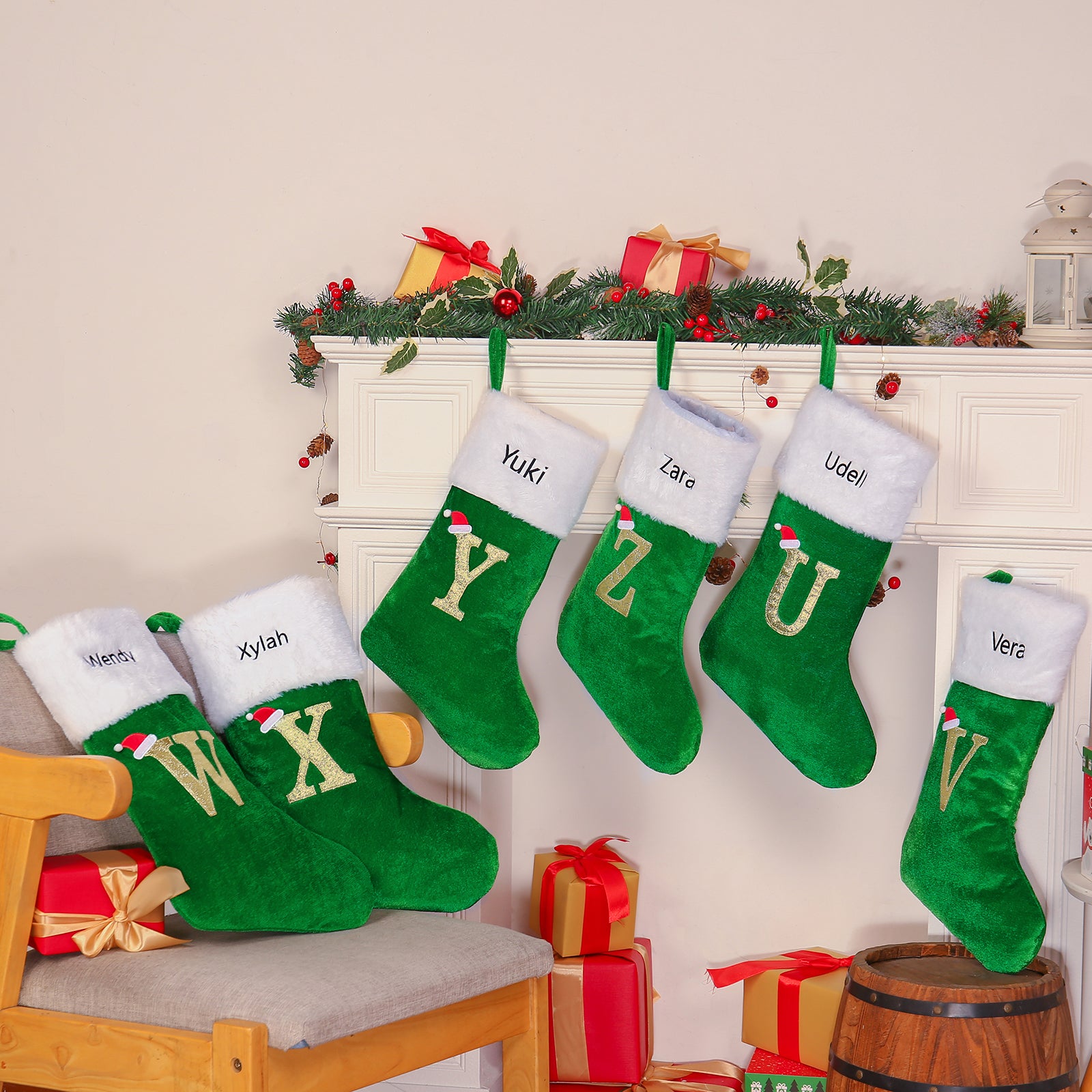 Custom Name Christmas Socks - handmade