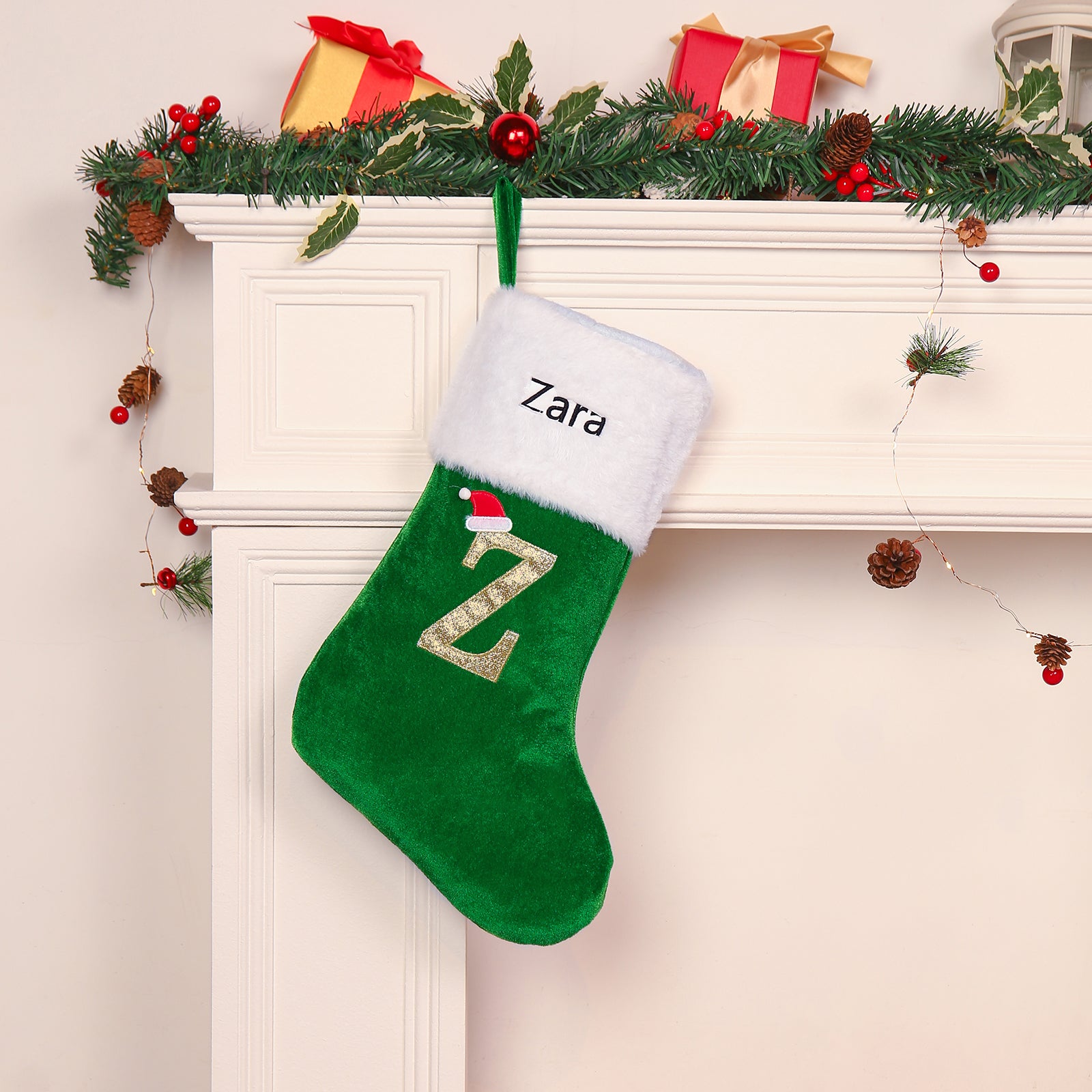 Custom Name Christmas Socks - handmade