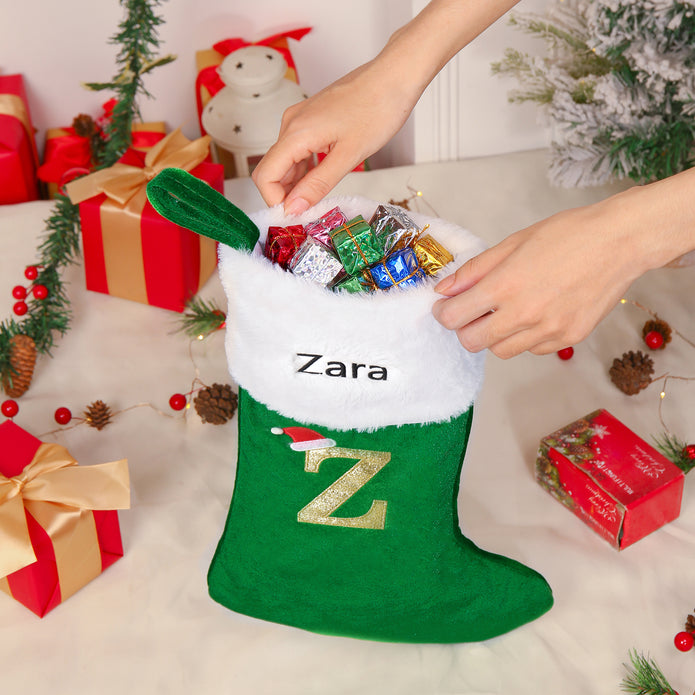 Custom Name Christmas Socks - handmade