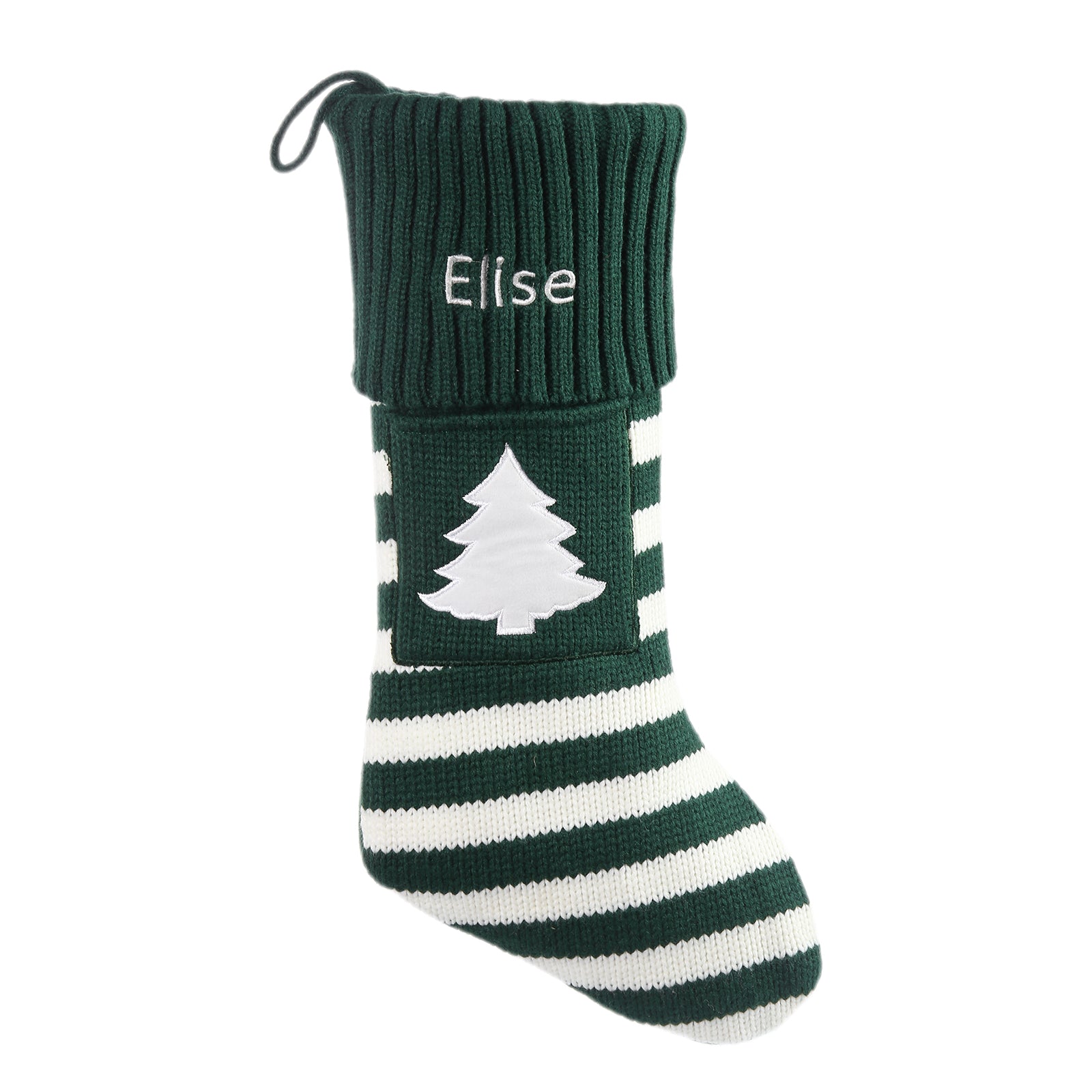 Personalised Snowflake Tree Christmas Socks - handmade