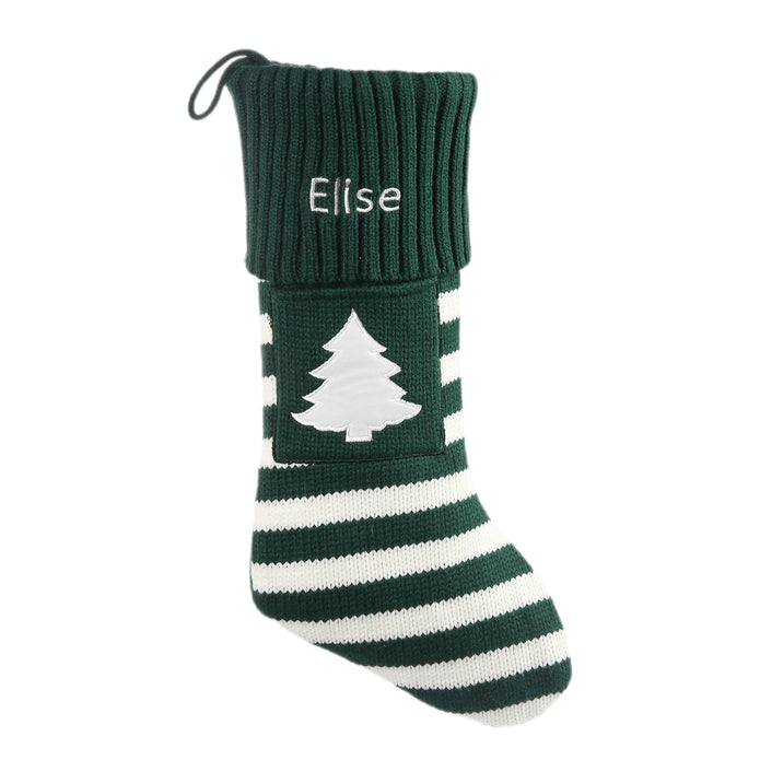 Personalised Snowflake Tree Christmas Socks - handmade