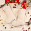 Custom Polka Dot Plaid Christmas Socks - handmade