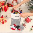 Custom Snowman Elk Christmas Socks - handmade
