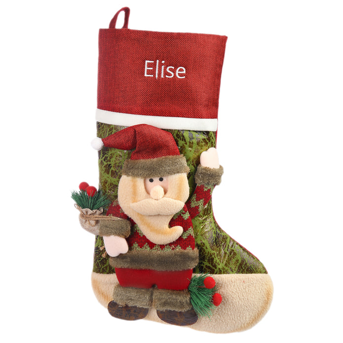 Personalised Snowman Christmas Socks - handmade