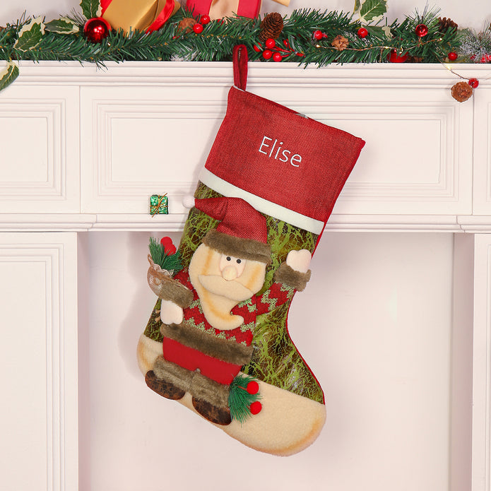 Personalised Snowman Christmas Socks - handmade