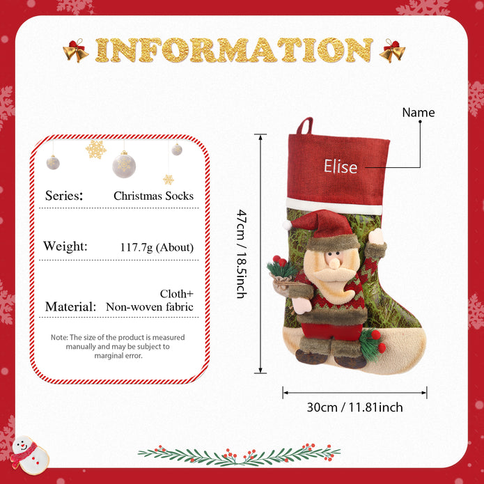 Personalised Snowman Christmas Socks - handmade