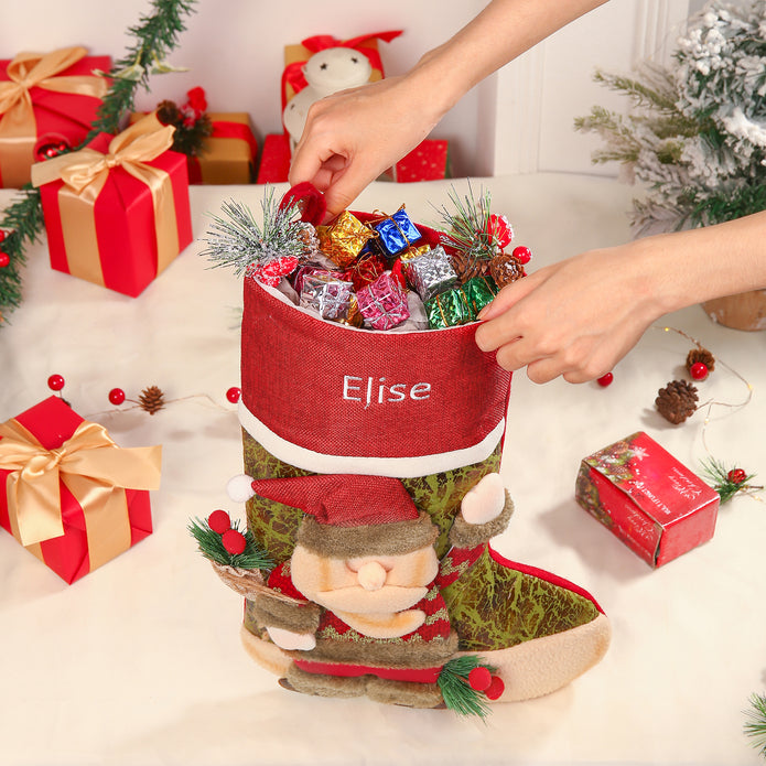 Personalised Snowman Christmas Socks - handmade