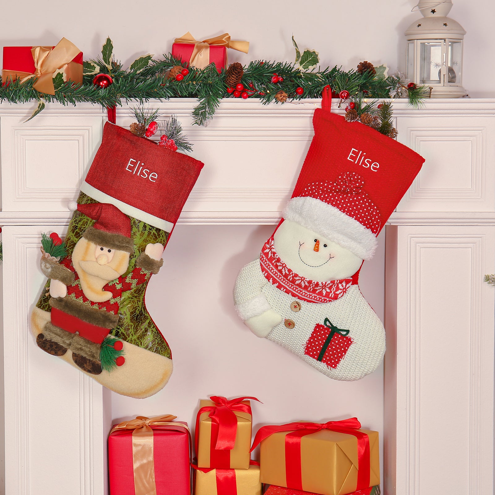 Personalised Snowman Christmas Socks - handmade