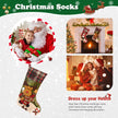Custom Snowman Elk Christmas Socks - handmade