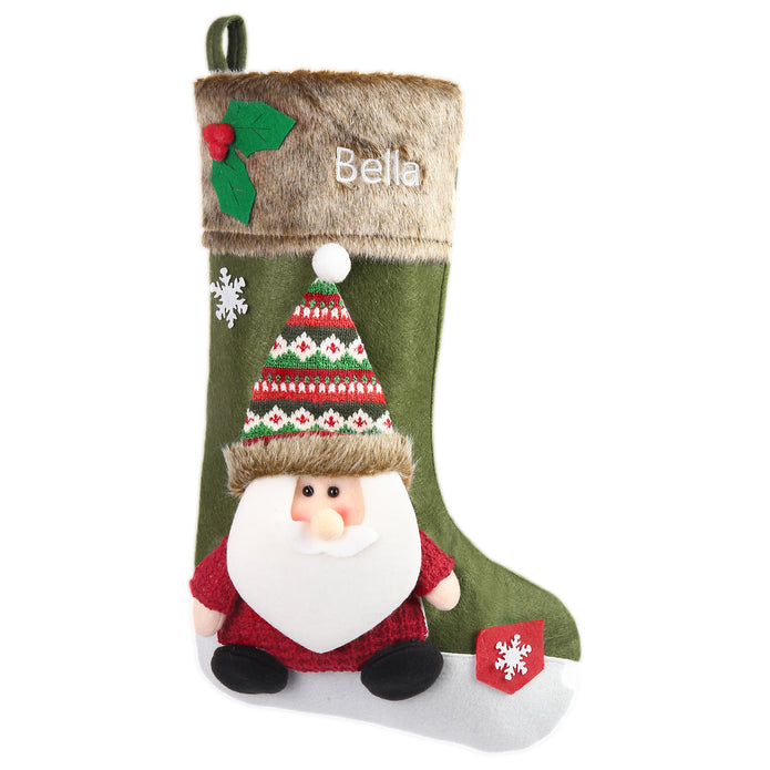 Custom Snowman Elk Christmas Socks - handmade