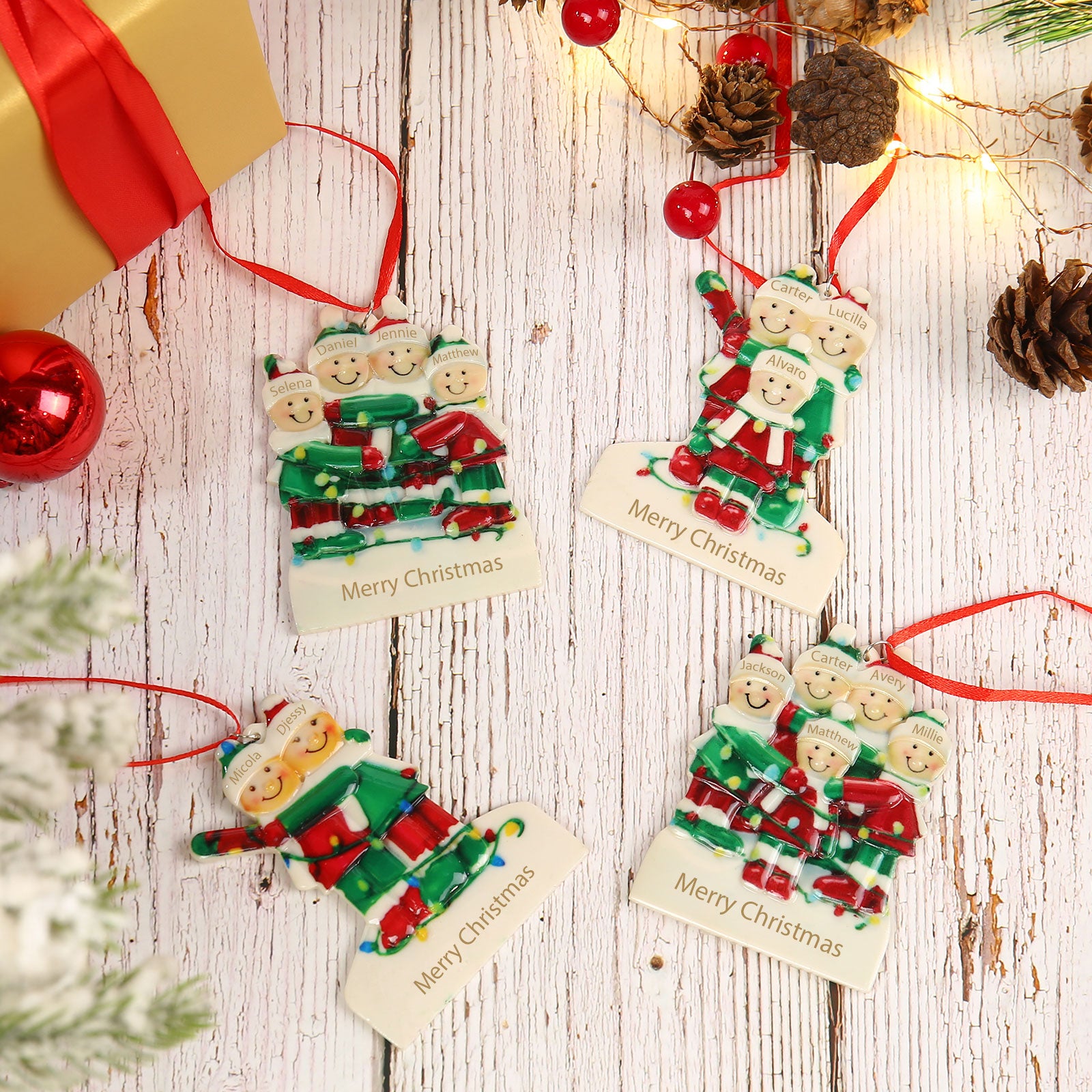 Personalised Christmas Gift Pendants - handmade