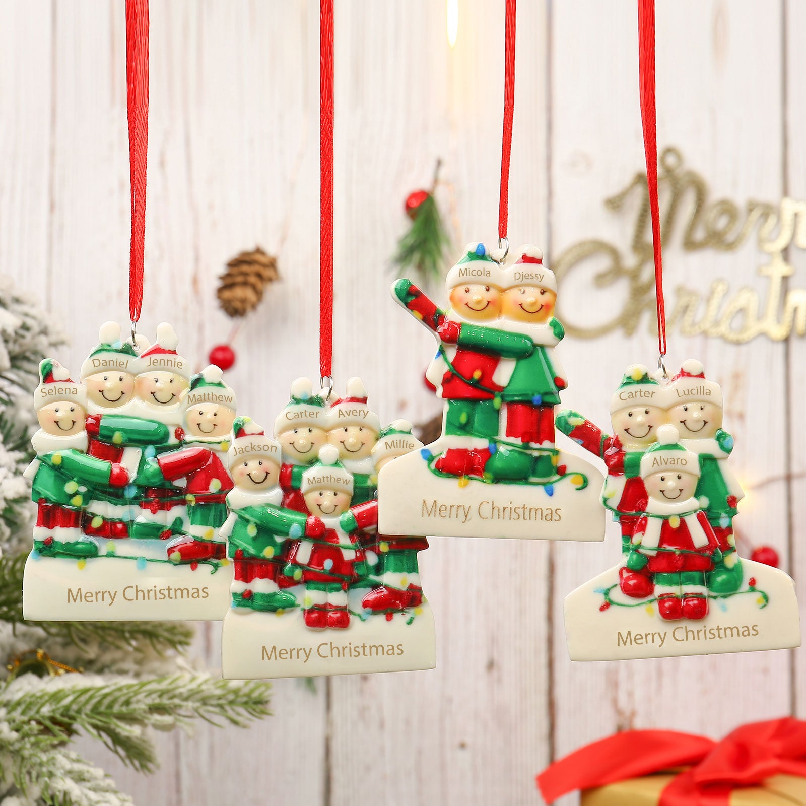 Personalised Christmas Gift Pendants - handmade