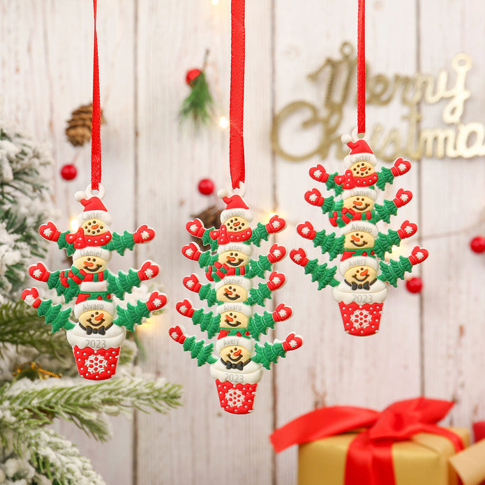 Personalised Christmas Name Pendants - handmade