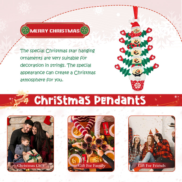 Personalised Christmas Name Pendants - handmade