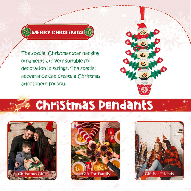 Personalised Christmas Name Pendants - handmade