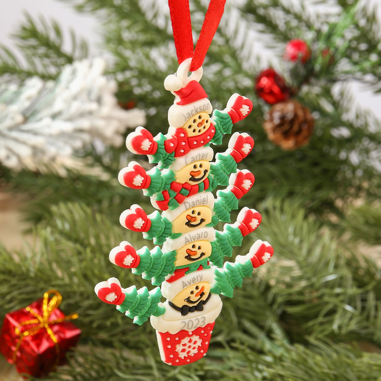 Personalised Christmas Name Pendants - handmade