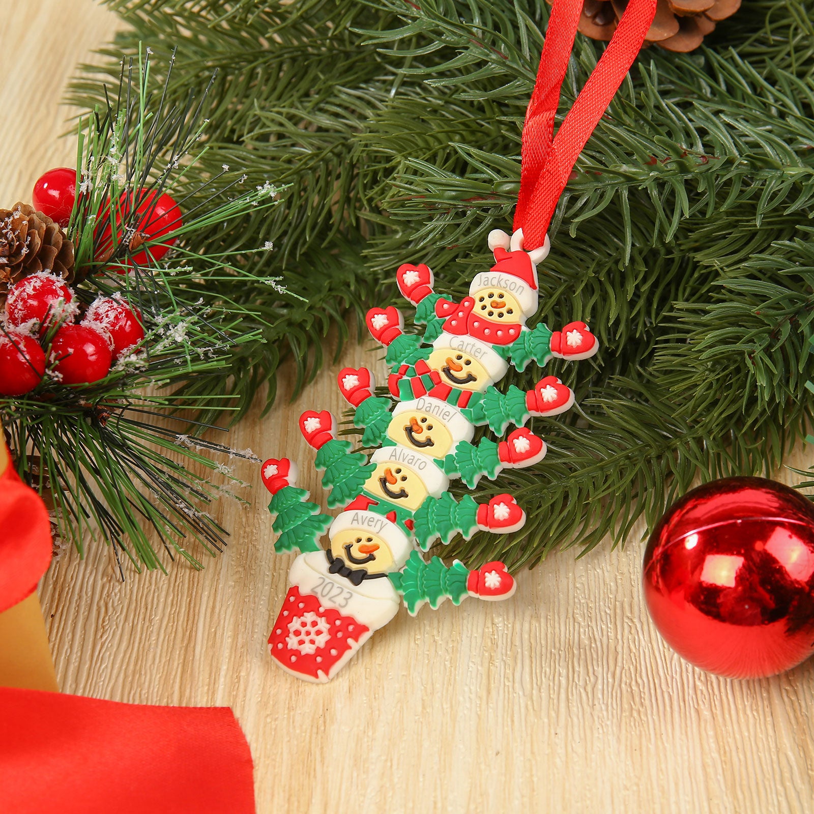 Personalised Christmas Name Pendants - handmade