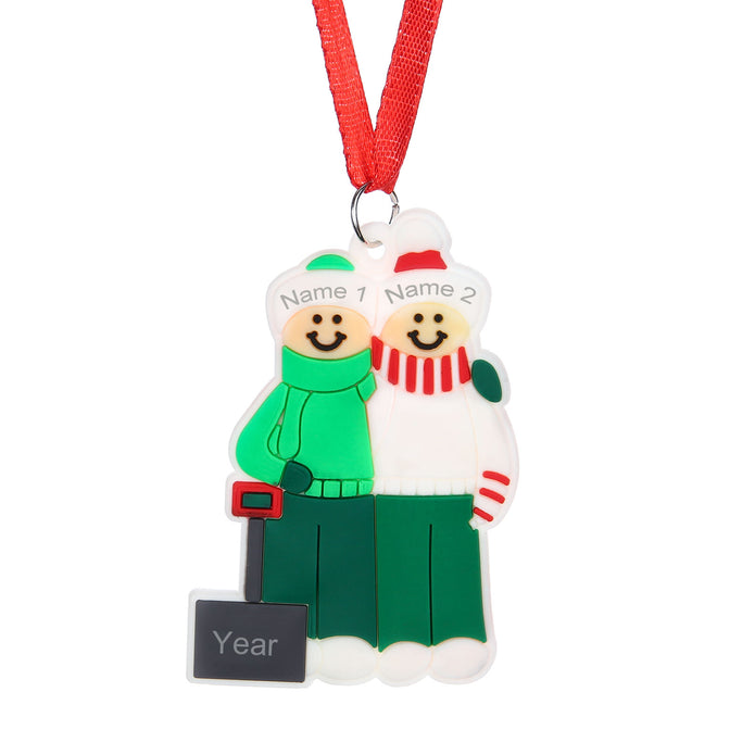 Personalised Christmas Name Pendants - handmade