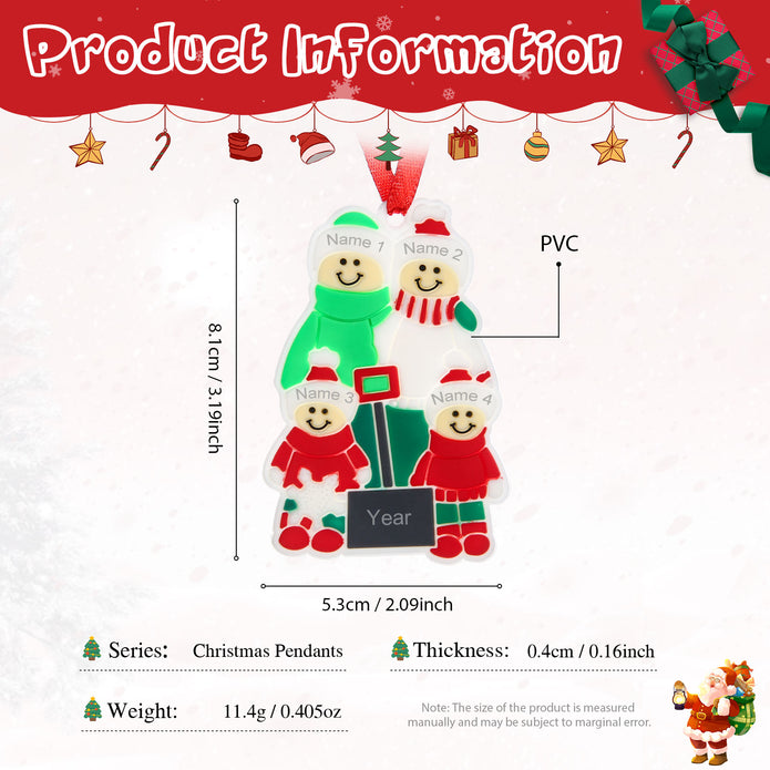 Personalised Christmas Name Pendants - handmade